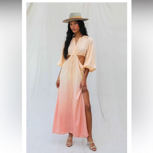 Jen’s Pirate Booty Sazerac Ombré Maxi Dress Sz S Festival Western Boho - Picture 1 of 13
